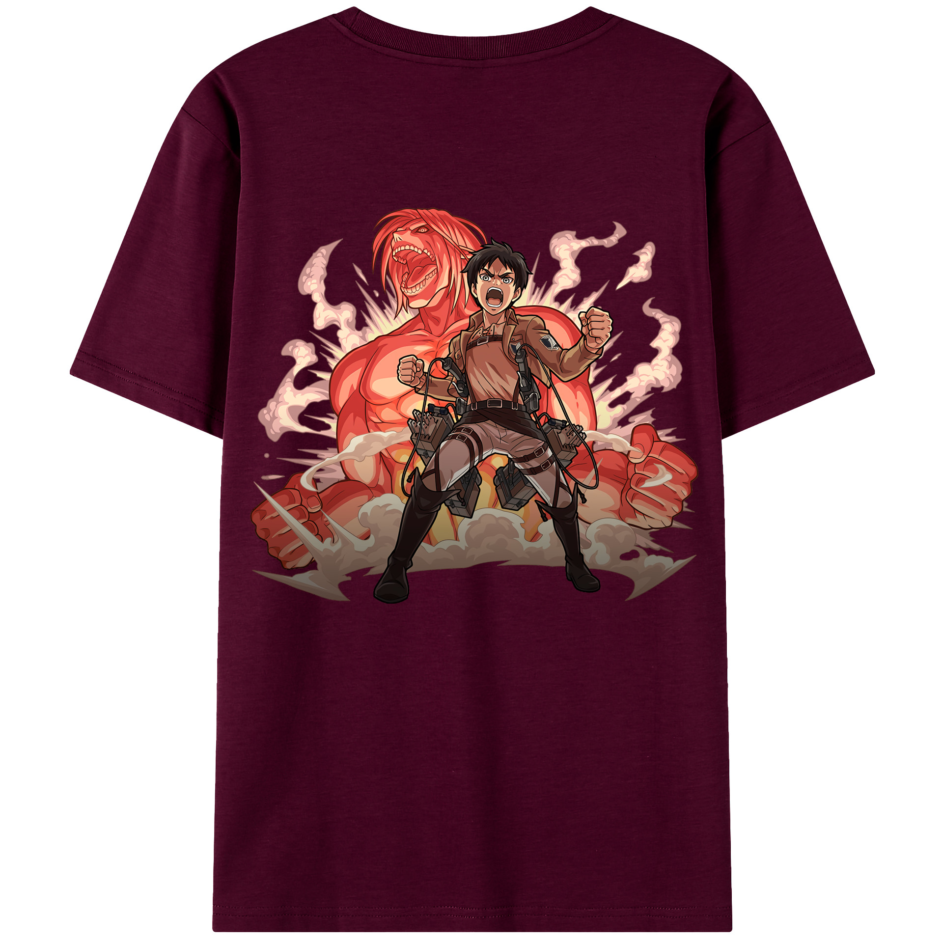 （画像用） 進撃の巨人 エレン･イェーガー Attack on Titan Eren Jäger レディース半袖Tシャツ(バックプリント)